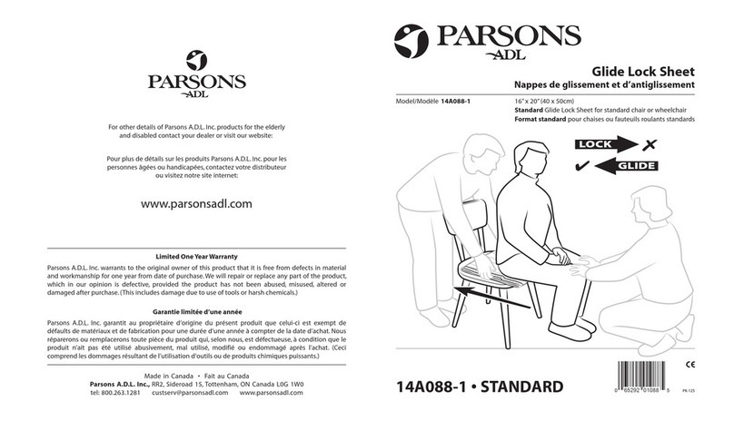 PARSONS ADL 14A088-1 User manual