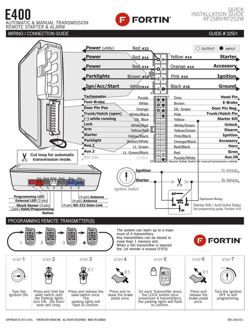 Fortin E400 Quick installation guide