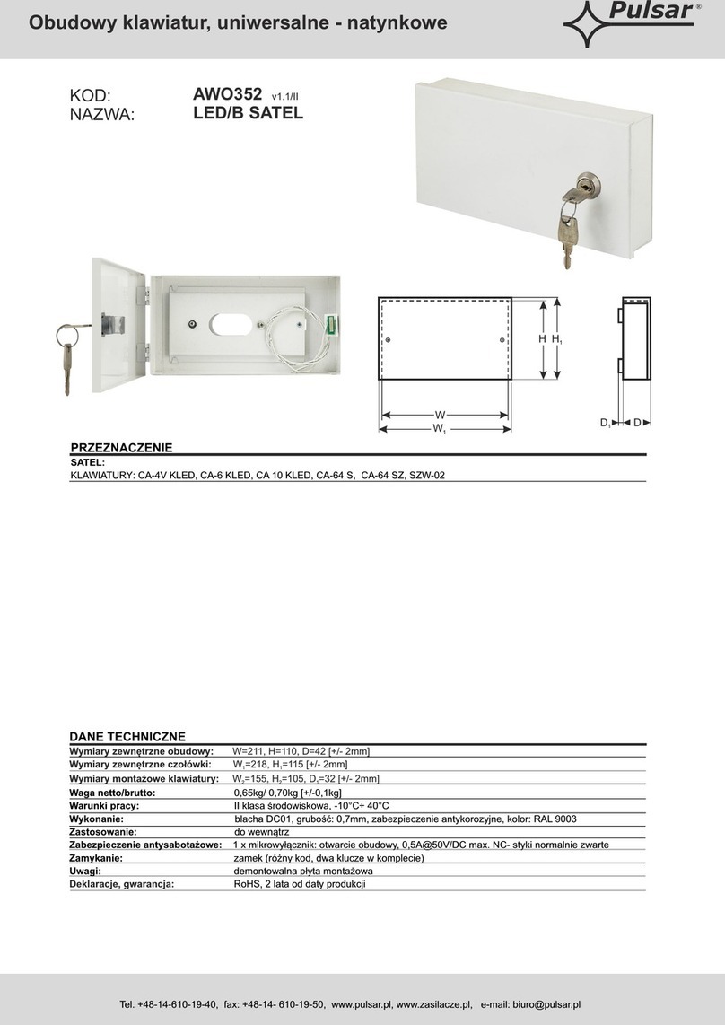 Pulsar AWO352 User manual