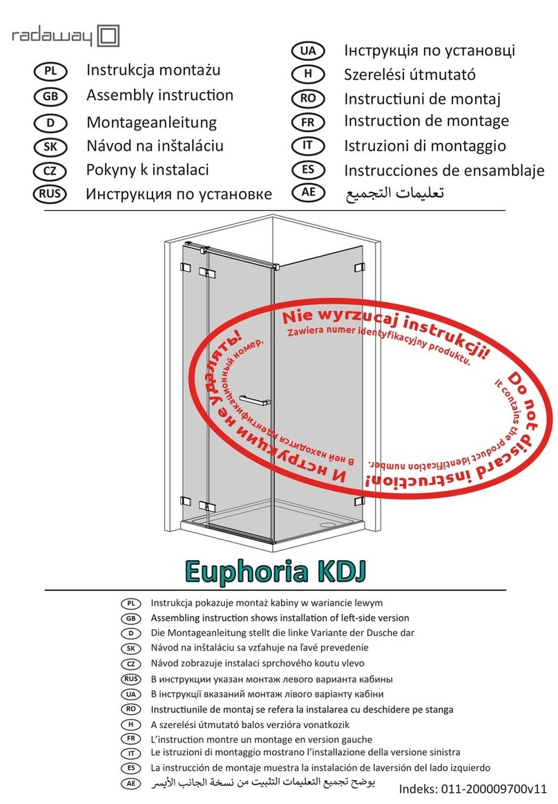 Radaway Euphoria KDJ User manual Radaway Euphoria KDJ User manual