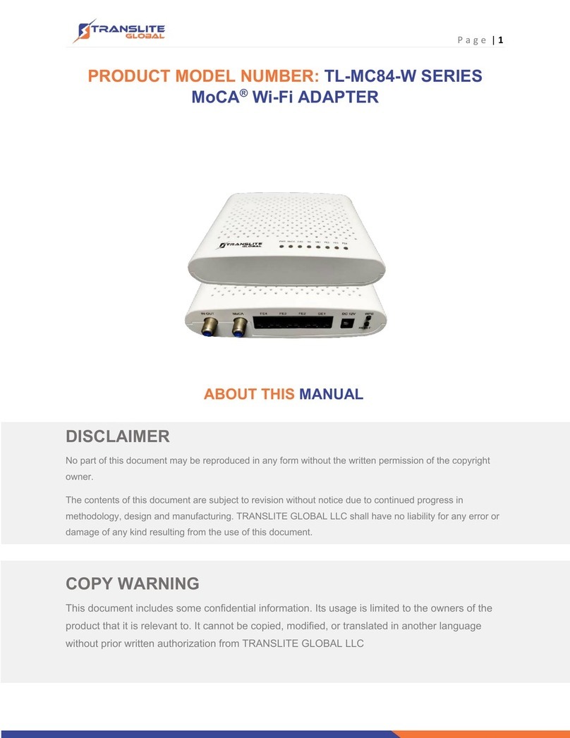 TransLite TL-MC84-W Series manual