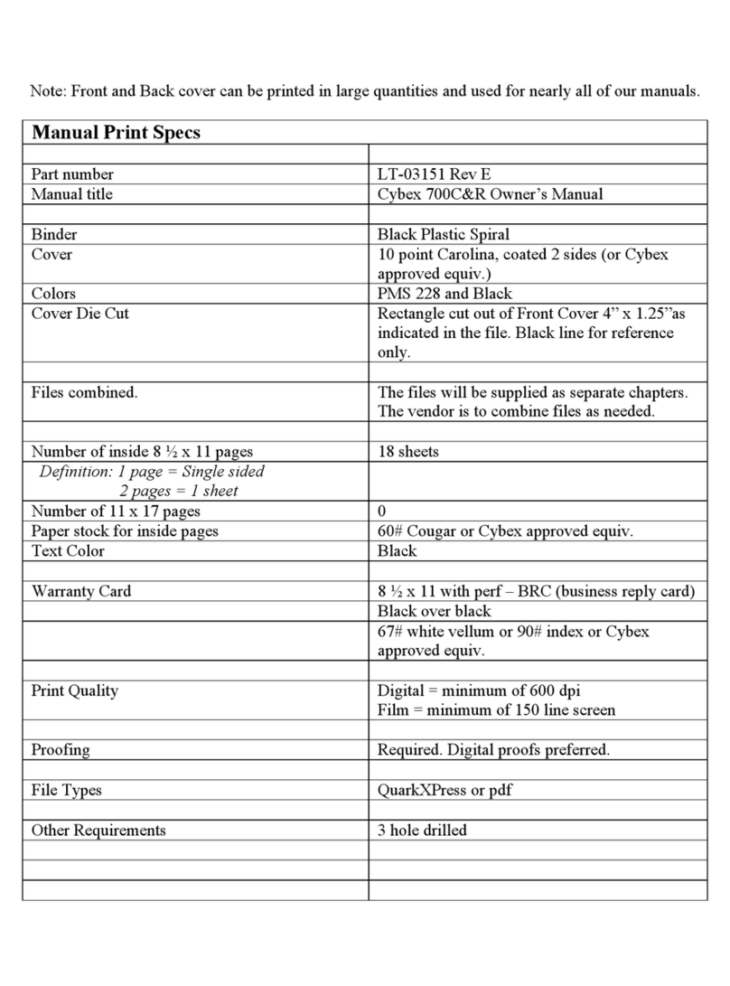 CYBEX 700C User manual