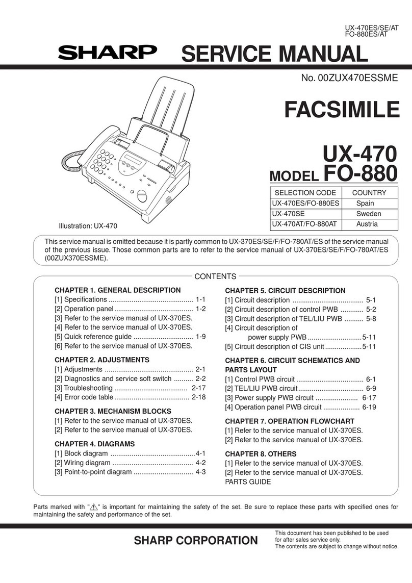 Sharp UX-470 User manual