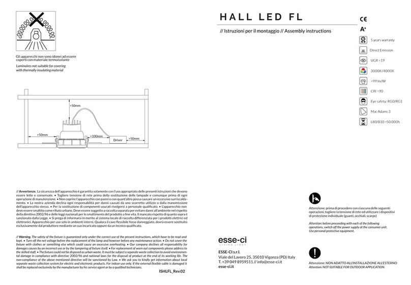 Esseci HALL LED FL User manual