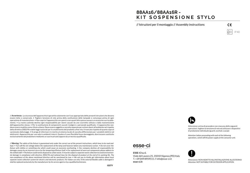 Esseci STYLO Assembly instructions