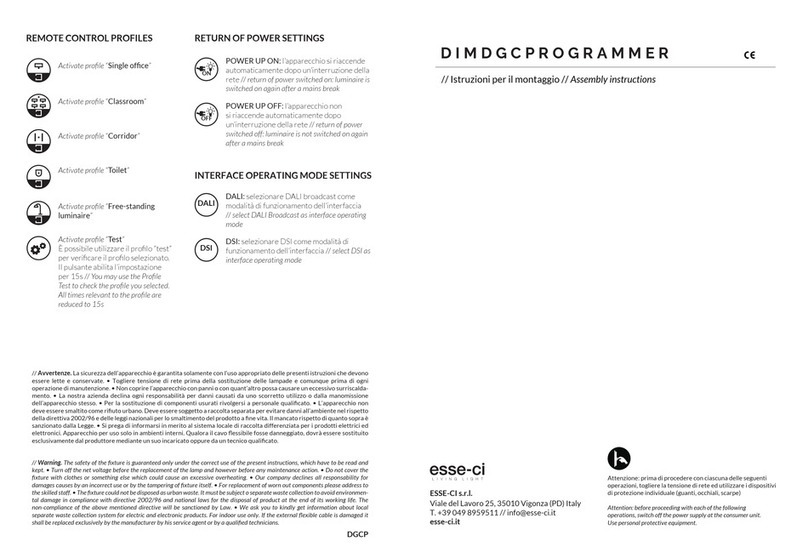 Esseci DIMDGC programmer Assembly instructions