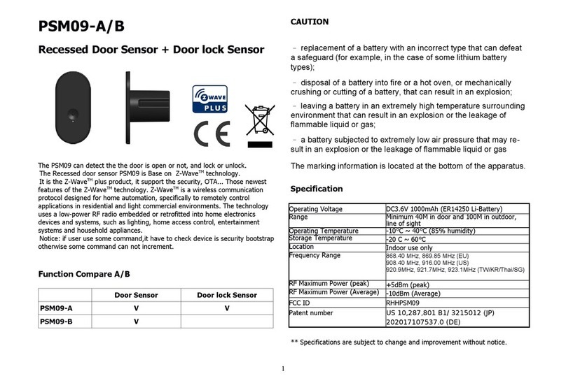 Philio PSM09-A User manual