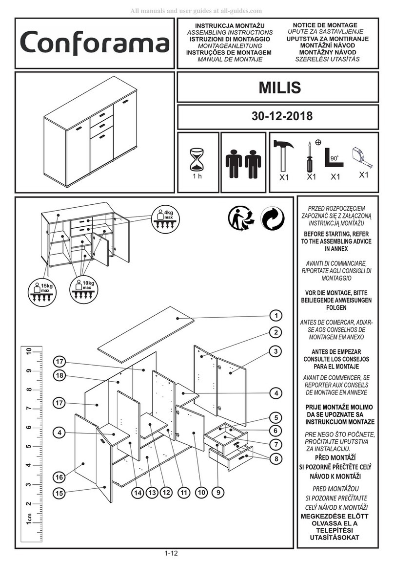 CONFORAMA MILIS Installation guide