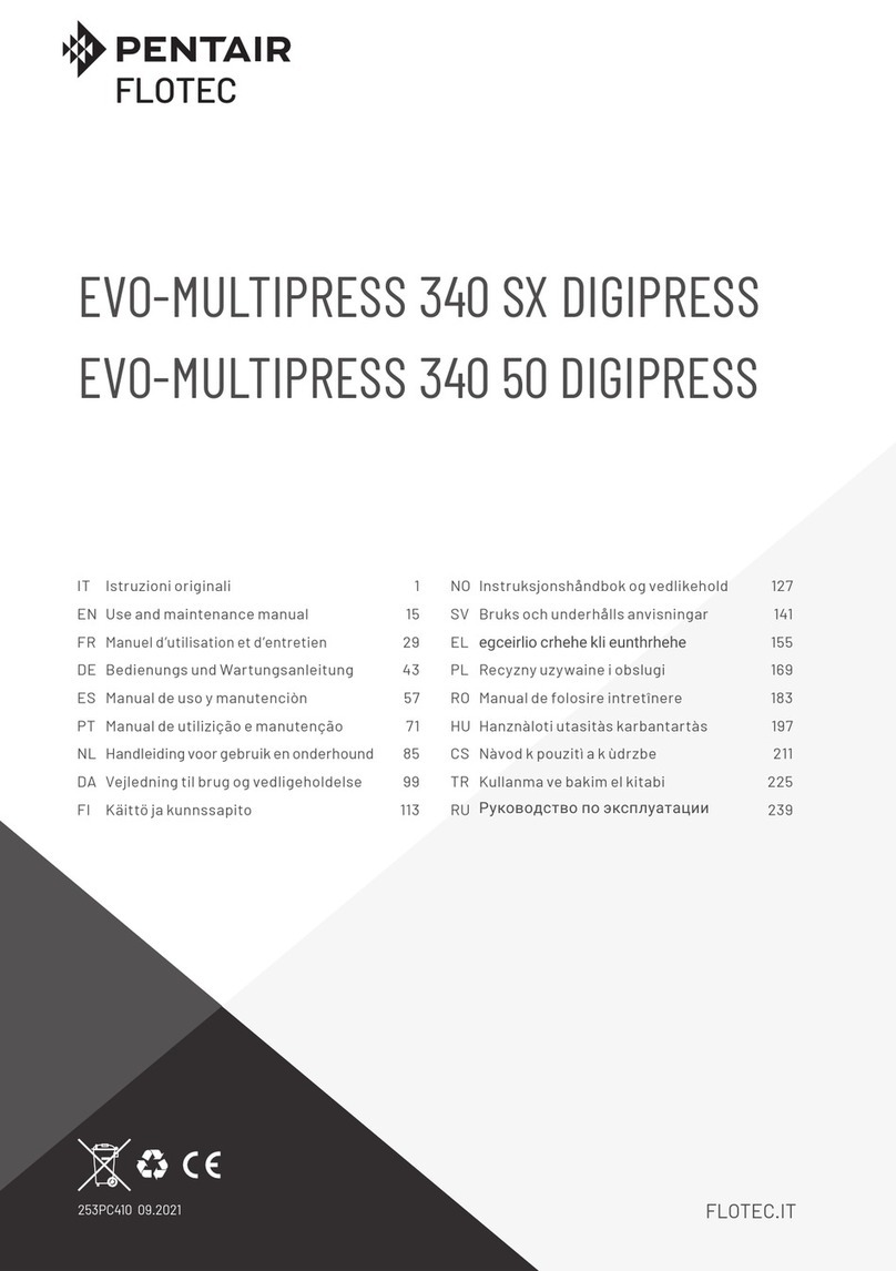 Pentair Flotec EVO-MULTIPRESS 340 SX DIGIPRESS Use and maintenance manual