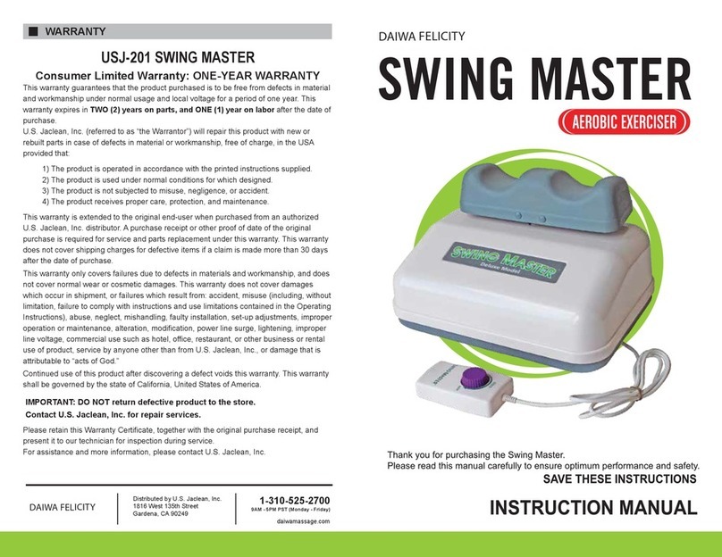 Daiwa USJ-201 SWING MASTER instruction manual