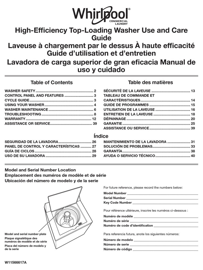 Whirlpool W11566617A Use and care guide