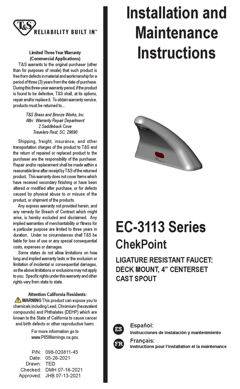 T&S EC-3113 Series User manual