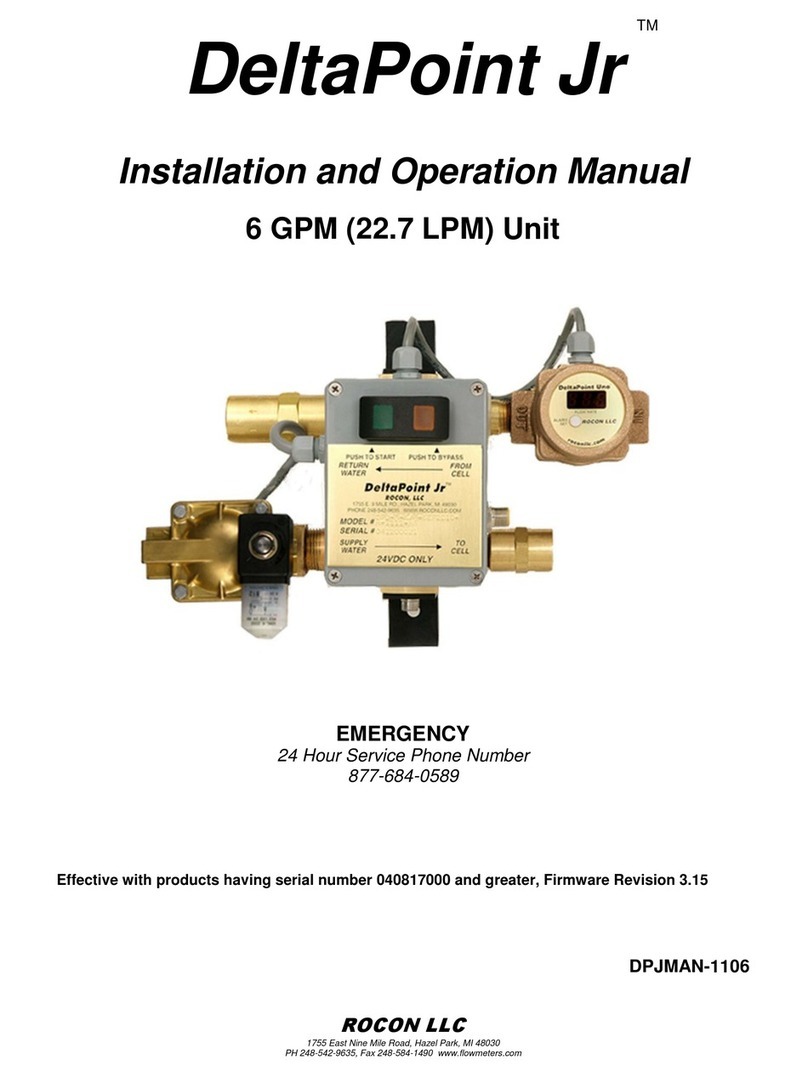 ROCON DeltaPoint Jr Installation and operation manual