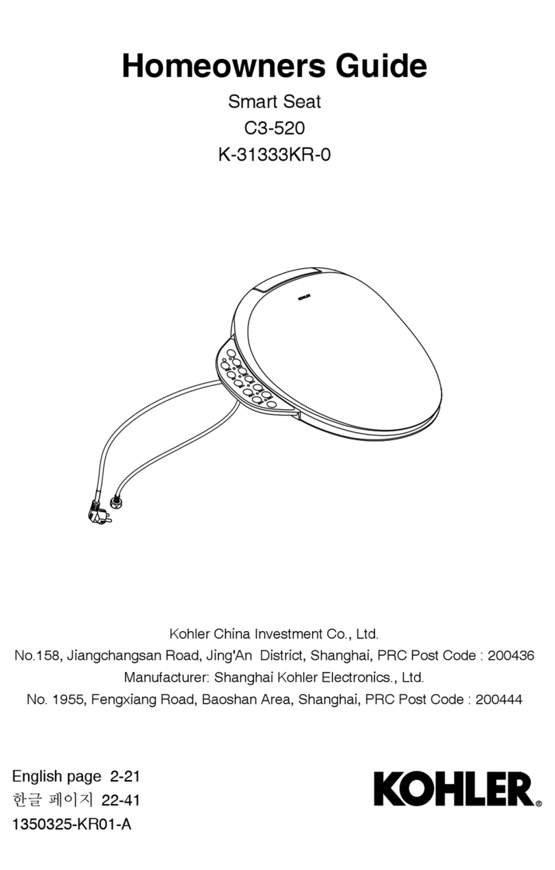 Kohler C3-520 Assembly instructions