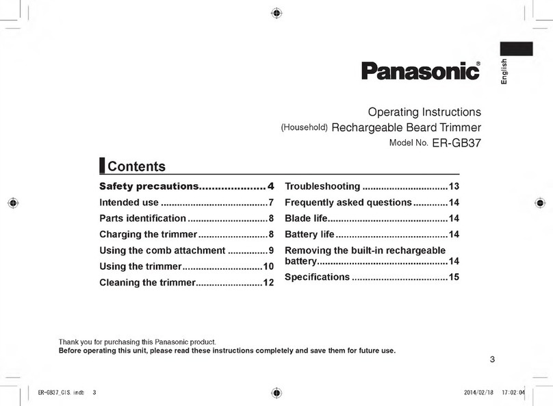 Panasonic ER-GB37 User manual