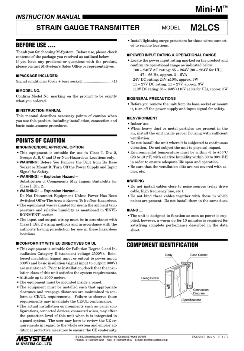 M-system Mini-M M2LCS User manual