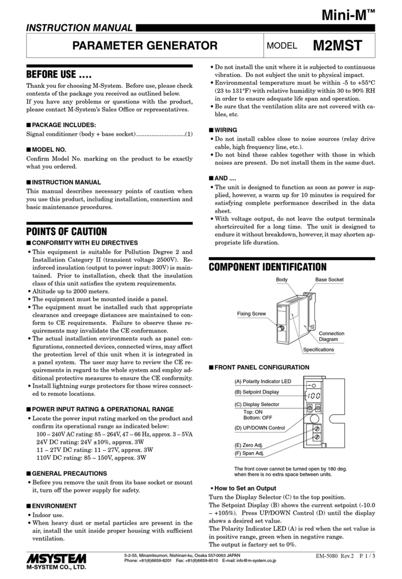 M-system Mini-M M2MST User manual