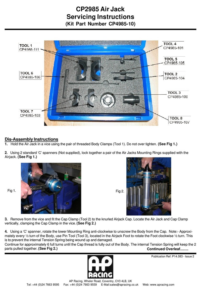 AP Racing CP2985 Servicing instructions