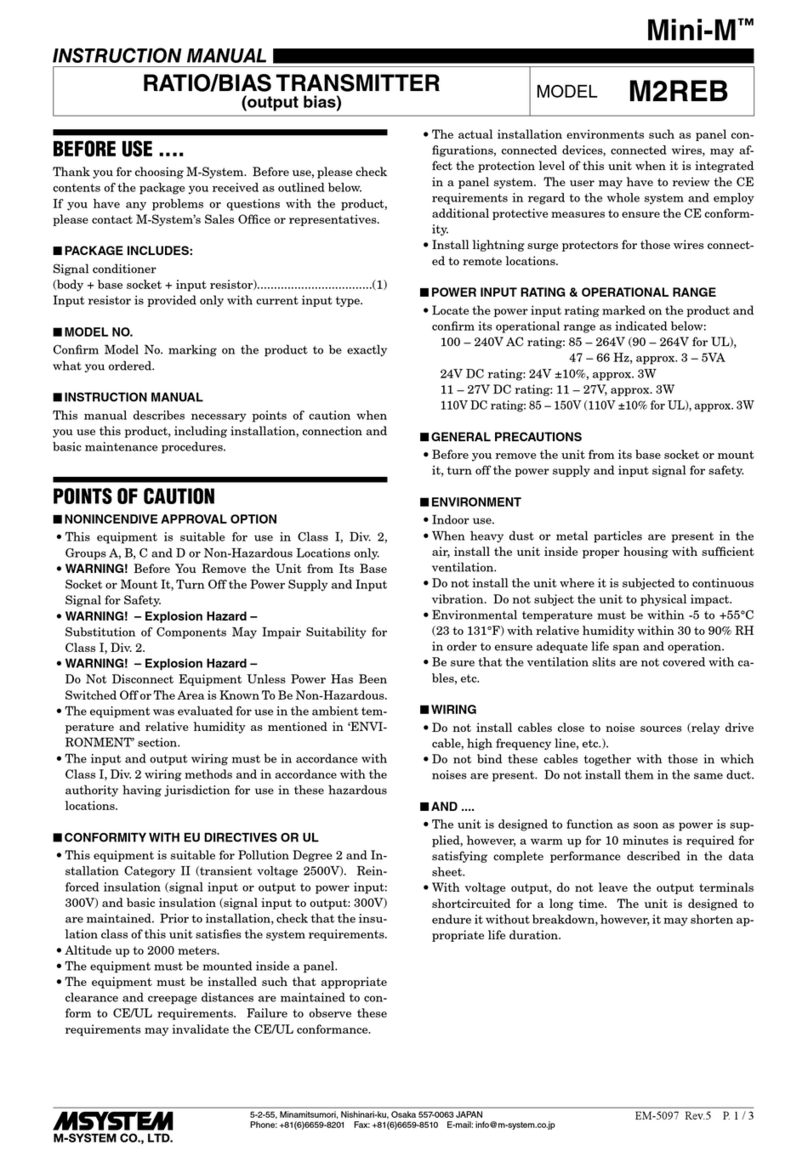 M-system Mini-M M2REB instruction manual