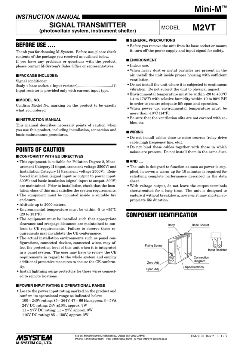 M-system Mini-M M2VT User manual