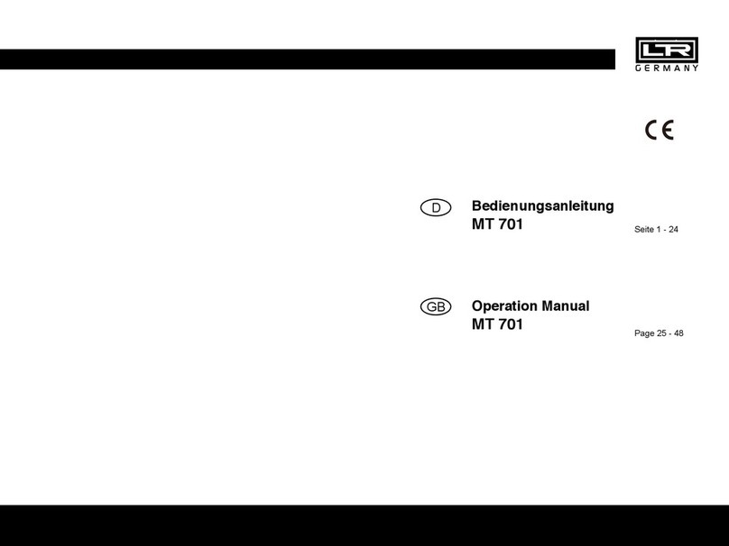 LTR MT 701 Operation manual