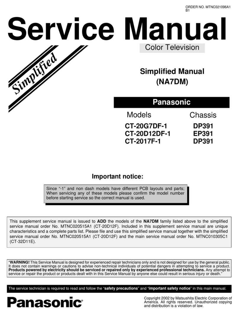 Panasonic CT-20G7DF-1 User manual
