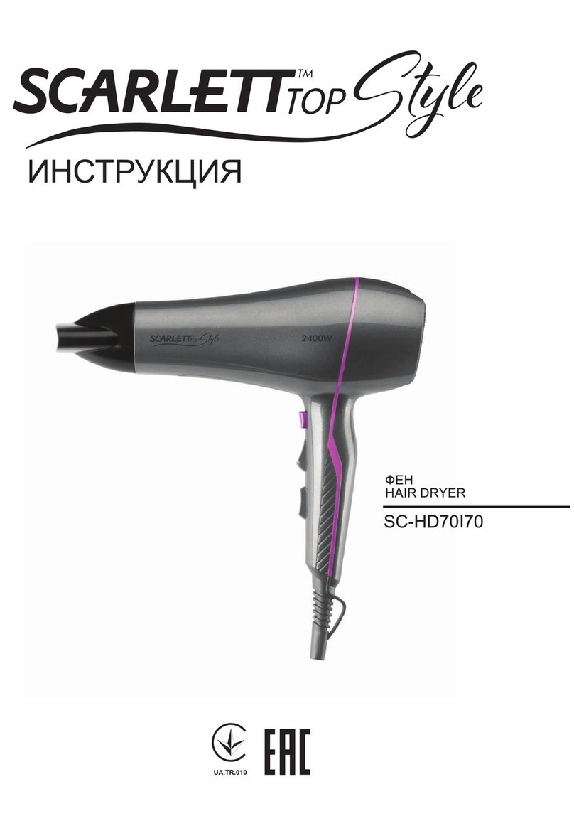 Scarlett TOP Style SC-HD70I70 User manual