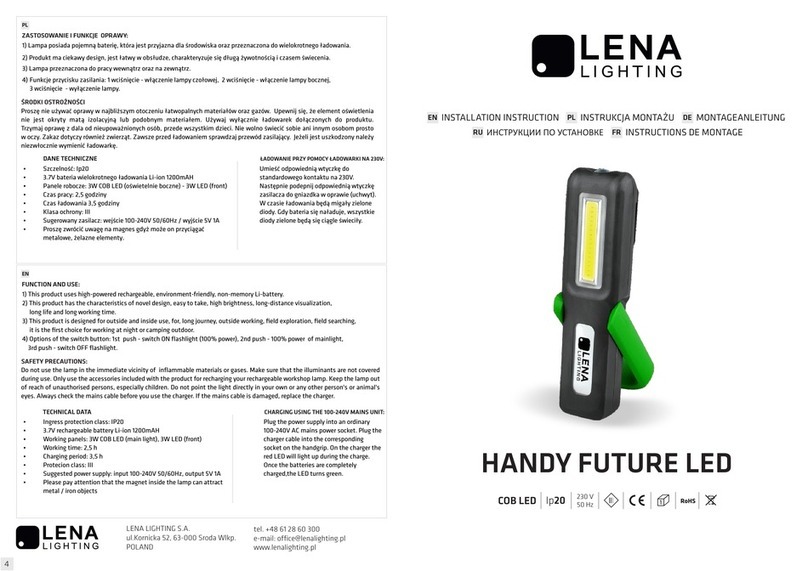 Lena Lighting Handy Future LED Installation instruction