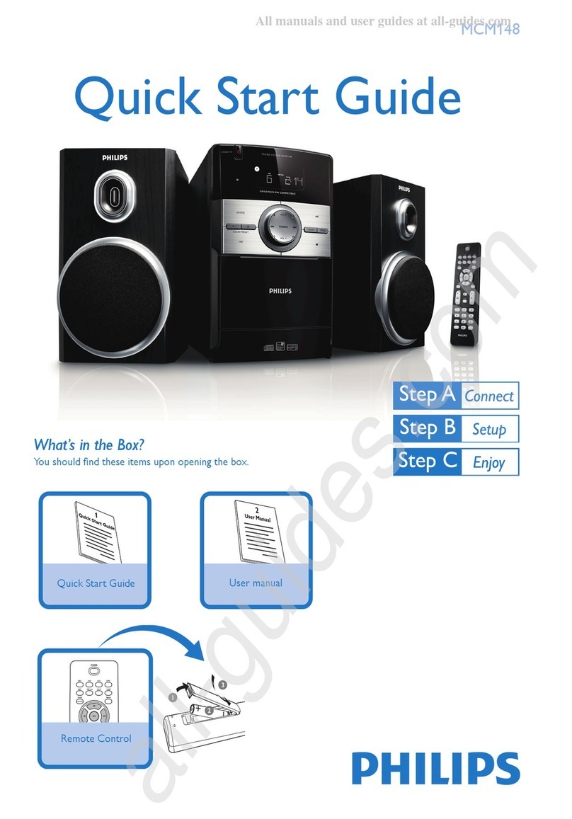 Philips MCM148/96 quick start guide