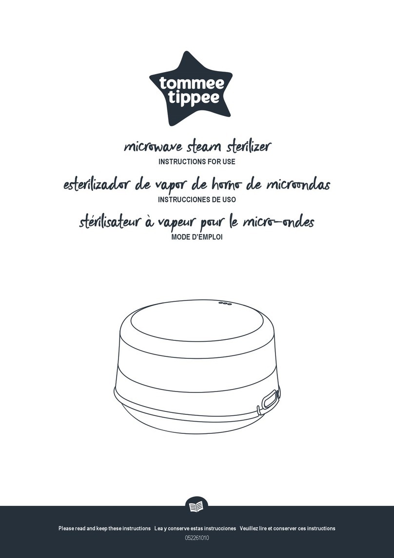 Tommee Tippee microwave steam sterilizer Instructions for use