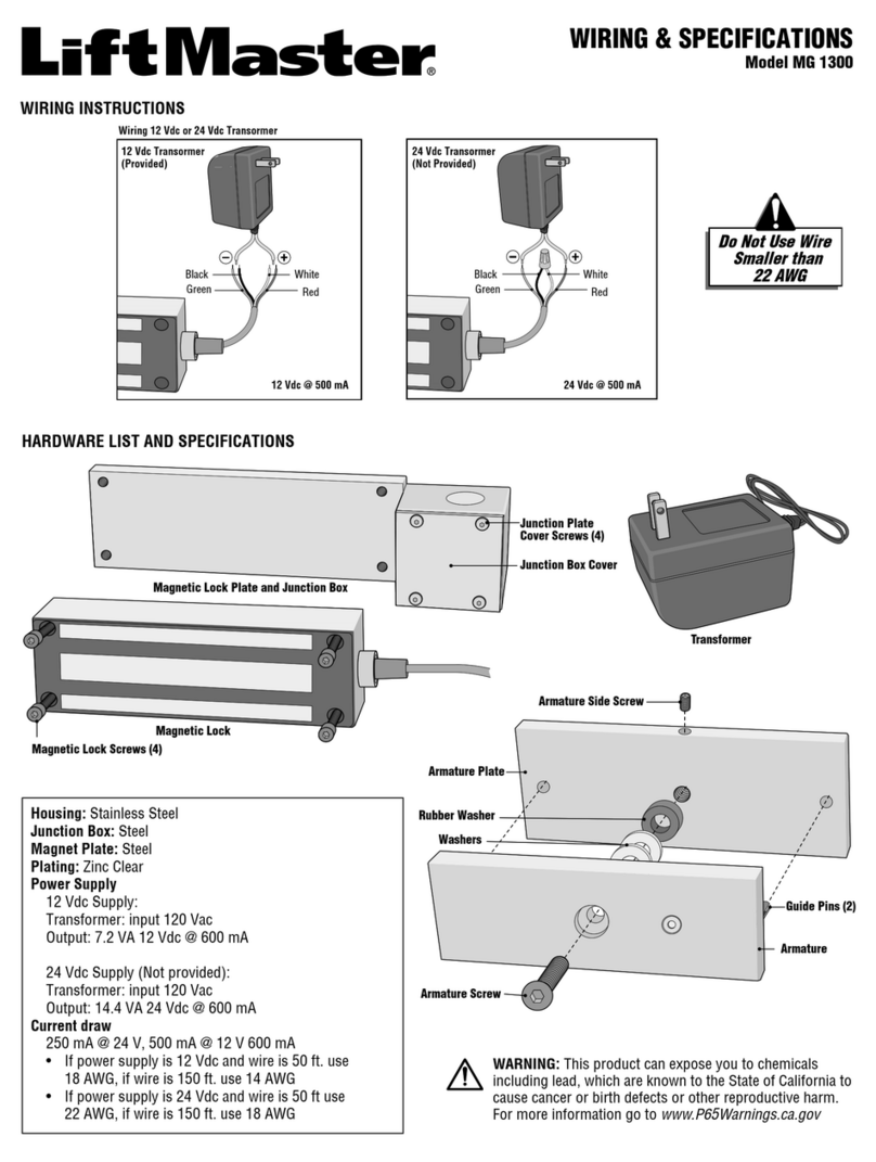 Chamberlain MG 1300 User manual