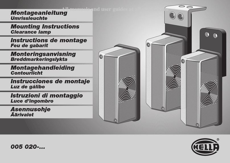 Hella 005 020 Series Mounting instructions