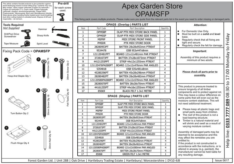 Forest garden OPAMSFP User manual