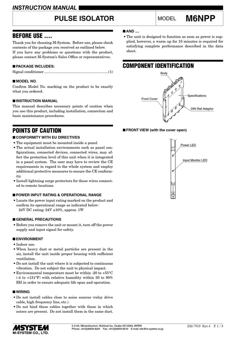 M-system M6NPP instruction manual
