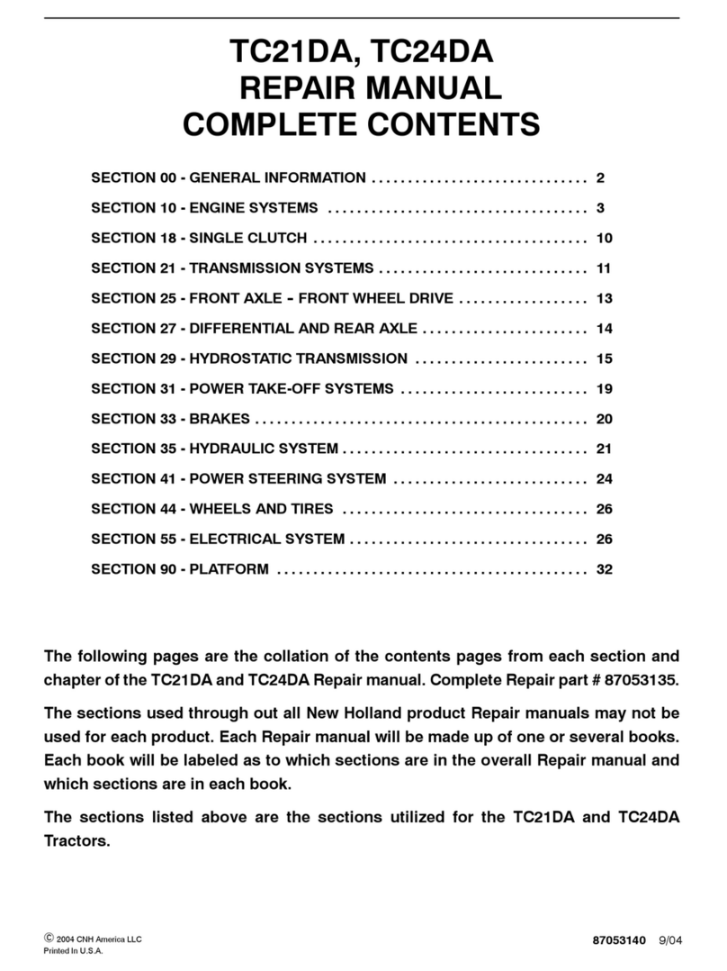 New Holland TC21DA Operating instructions
