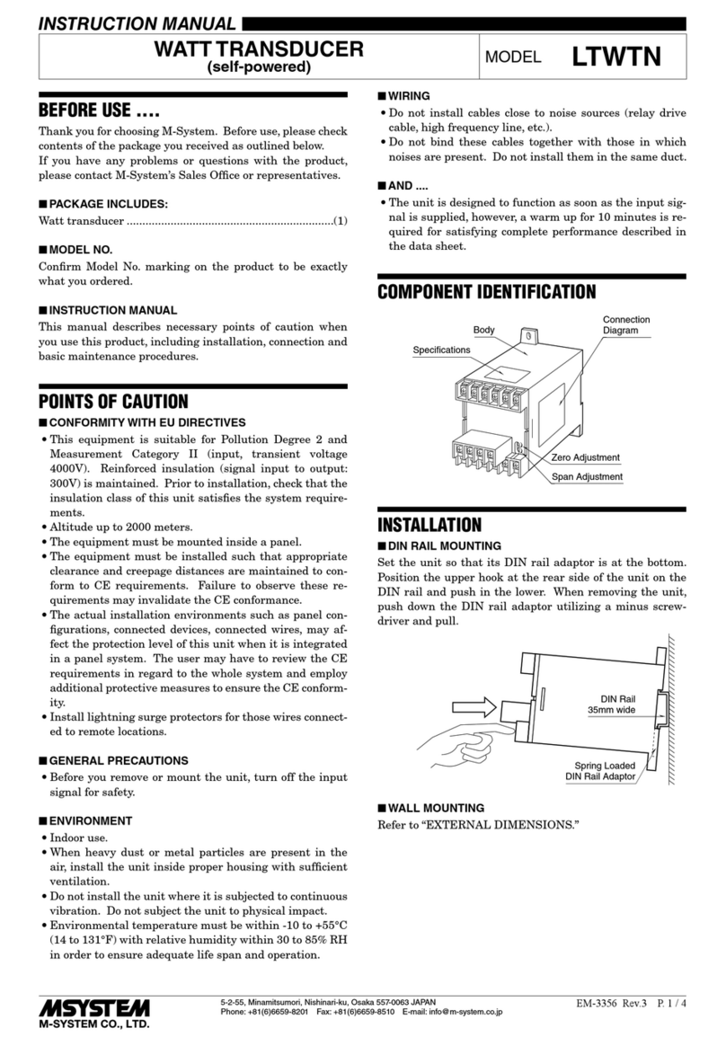 M-system LTWTN User manual