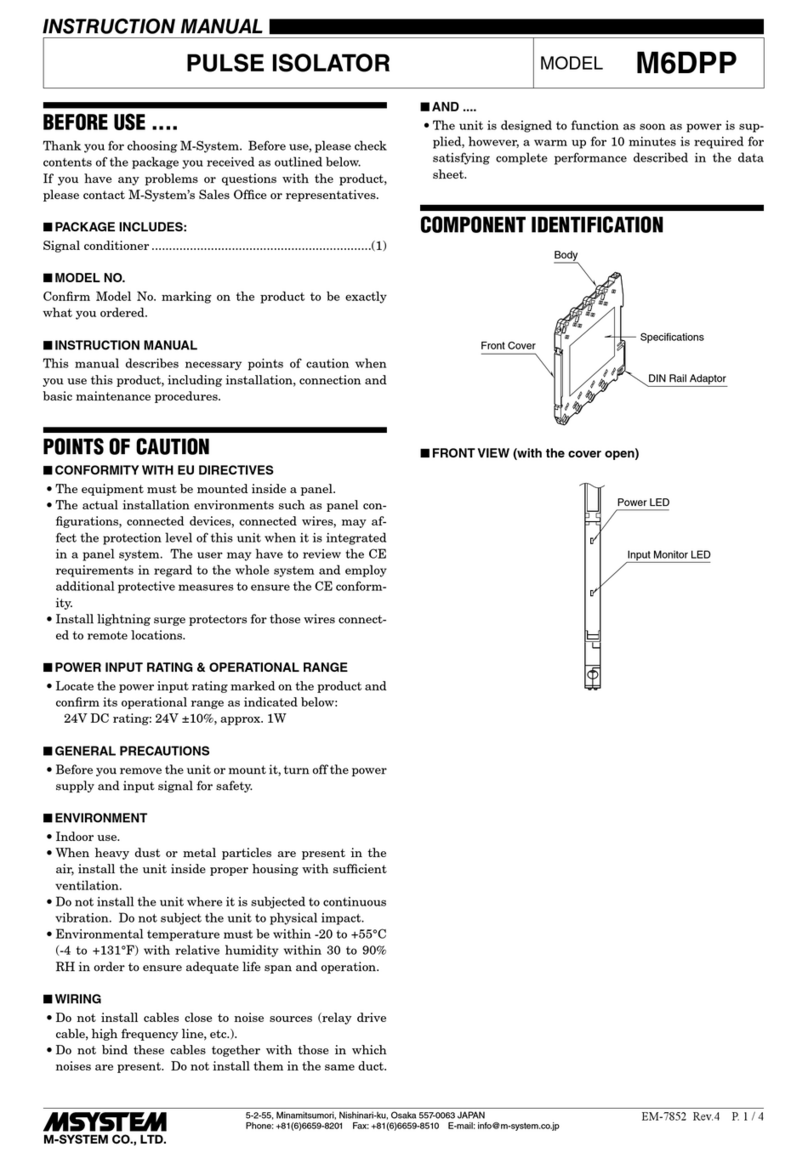 M-system M6DPP instruction manual