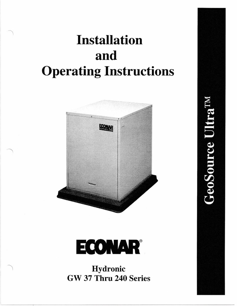 Econar GeoSource Ultra GW Series User manual