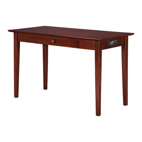 Atlantic Furniture COMPUTER WORK TABLE TOP PANEL WITH DRAWER Assembly instructions Atlantic Furniture COMPUTER WORK TABLE TOP PANEL WITH DRAWER Assembly instructions