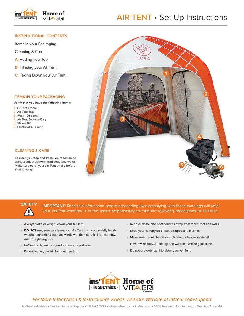 Ins'Tent VITABRI Canopies AIR TENT Setup instructions