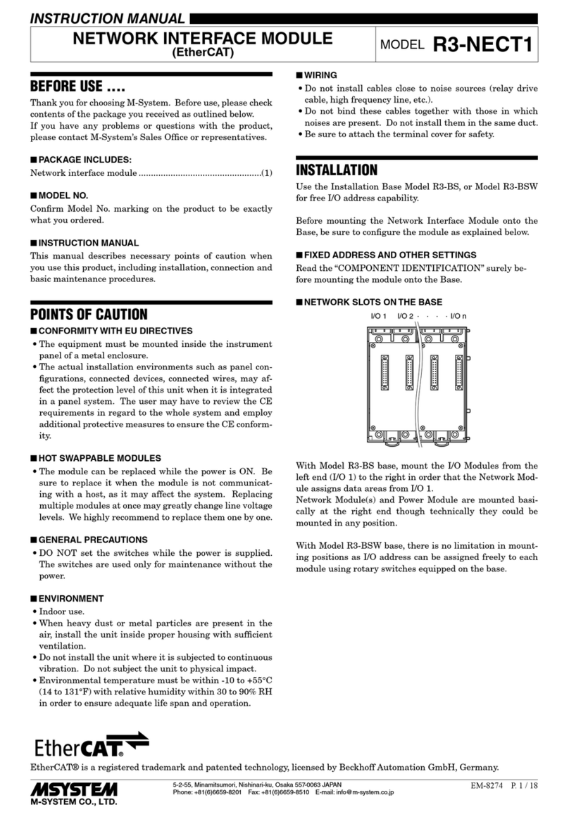 M-system EtherCAT R3-NECT1 User manual