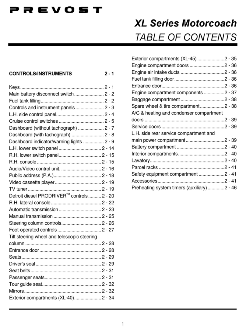 PREVOST XL Series User manual