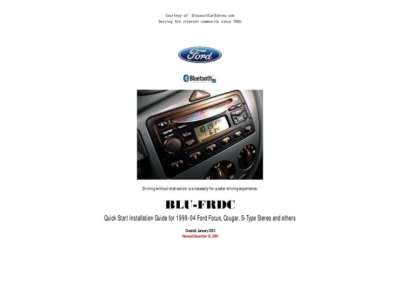 Discount Car Stereo BLU-FRDC Quick start installation guide