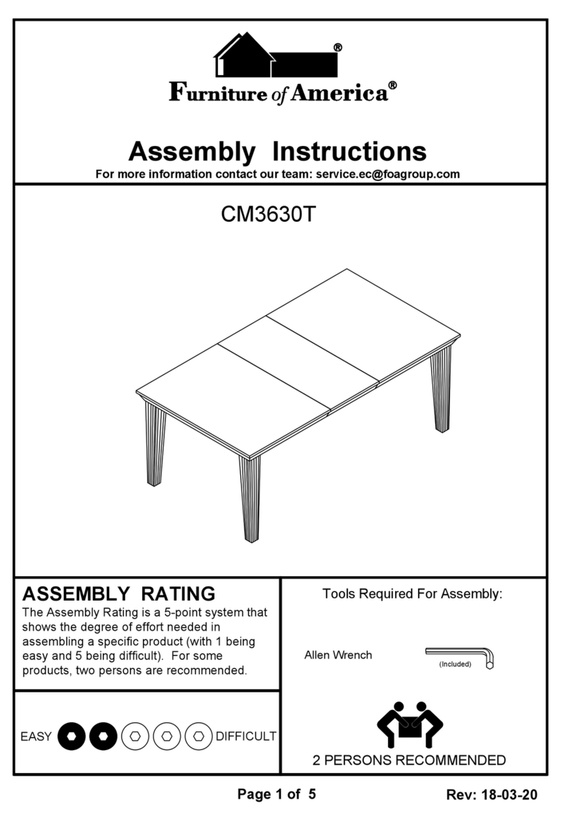 Furniture of America CM3630T Assembly instructions