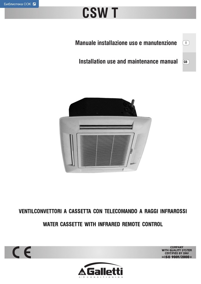 Galletti CSW T Installation, use and maintenance manual