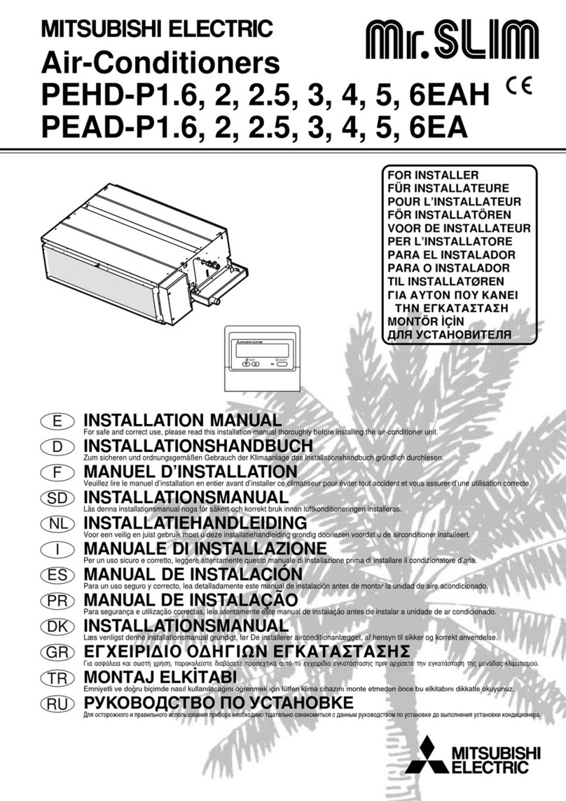 Mitsubishi Electric Mr.Slim PEHD-P1.6 User manual