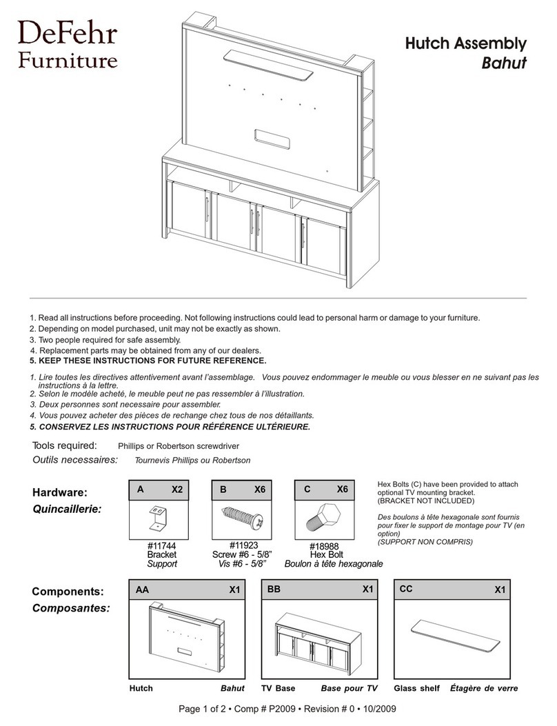 DeFehr Hutch Assembly Bahut Assembly DeFehr Hutch Assembly Bahut Assembly