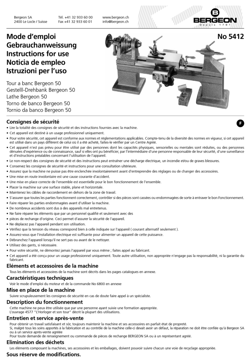 Bergeon 5412 User manual