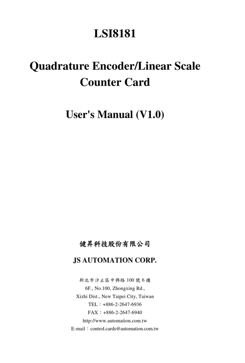 JS Automation LSI8181 user manual