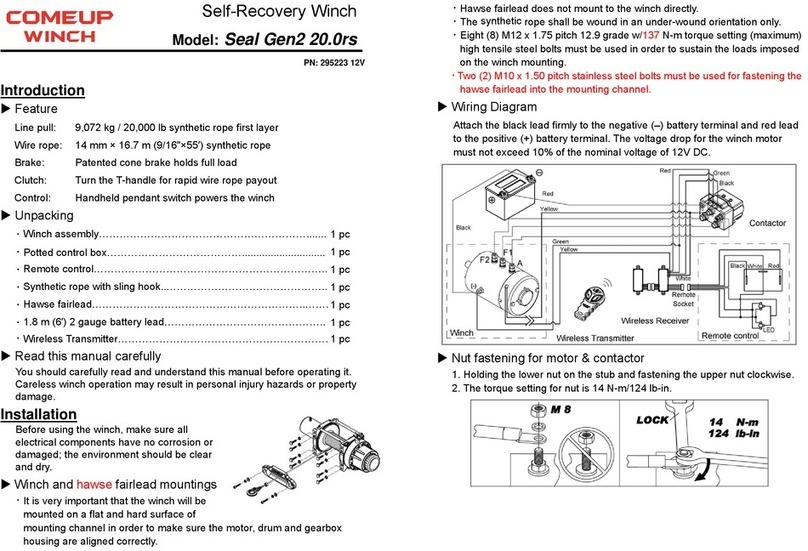 Comeup Seal Gen2 12.5rs User manual